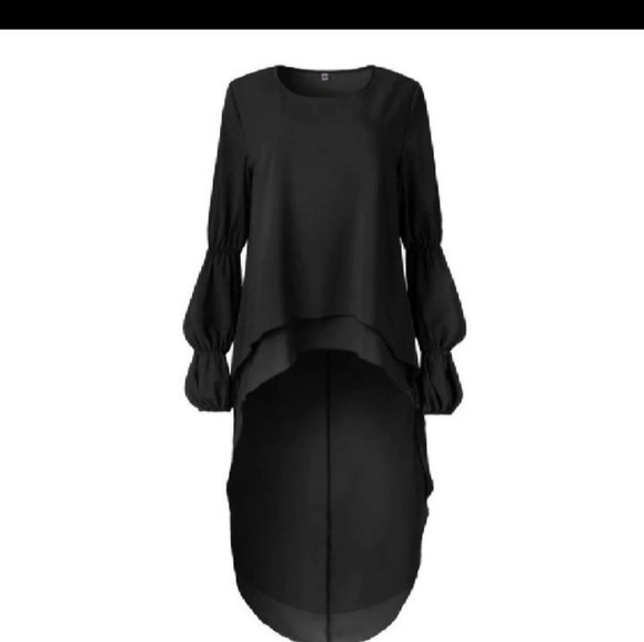 Almost Gone! Trendy & Chic Hi-Low Puff Sleeve Top - Picture 5 of 7